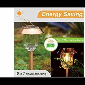 New XMCOSY+ Solar Pathway Lights - 4 Pack Solar Lights Outdoor Garden, Solar